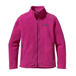 Patagonia Kids Girls XS 5-6 Simple Synchilla Fleece Full Zip Jacket Pink